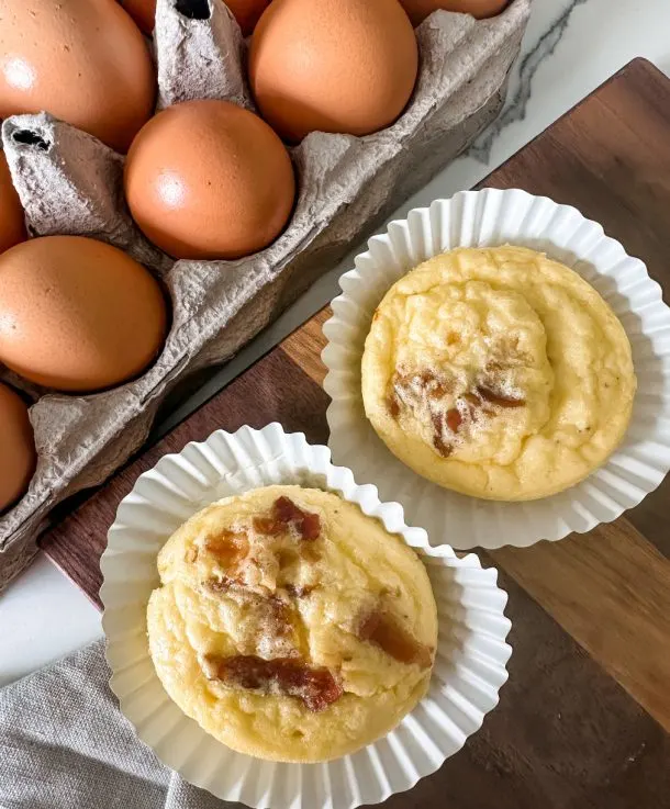 Copycat Starbucks Egg Bites with Bacon & Gruyère 