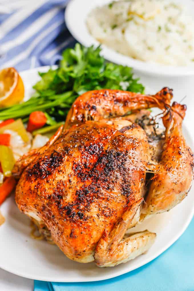 Easy whole roasted chicken recipe